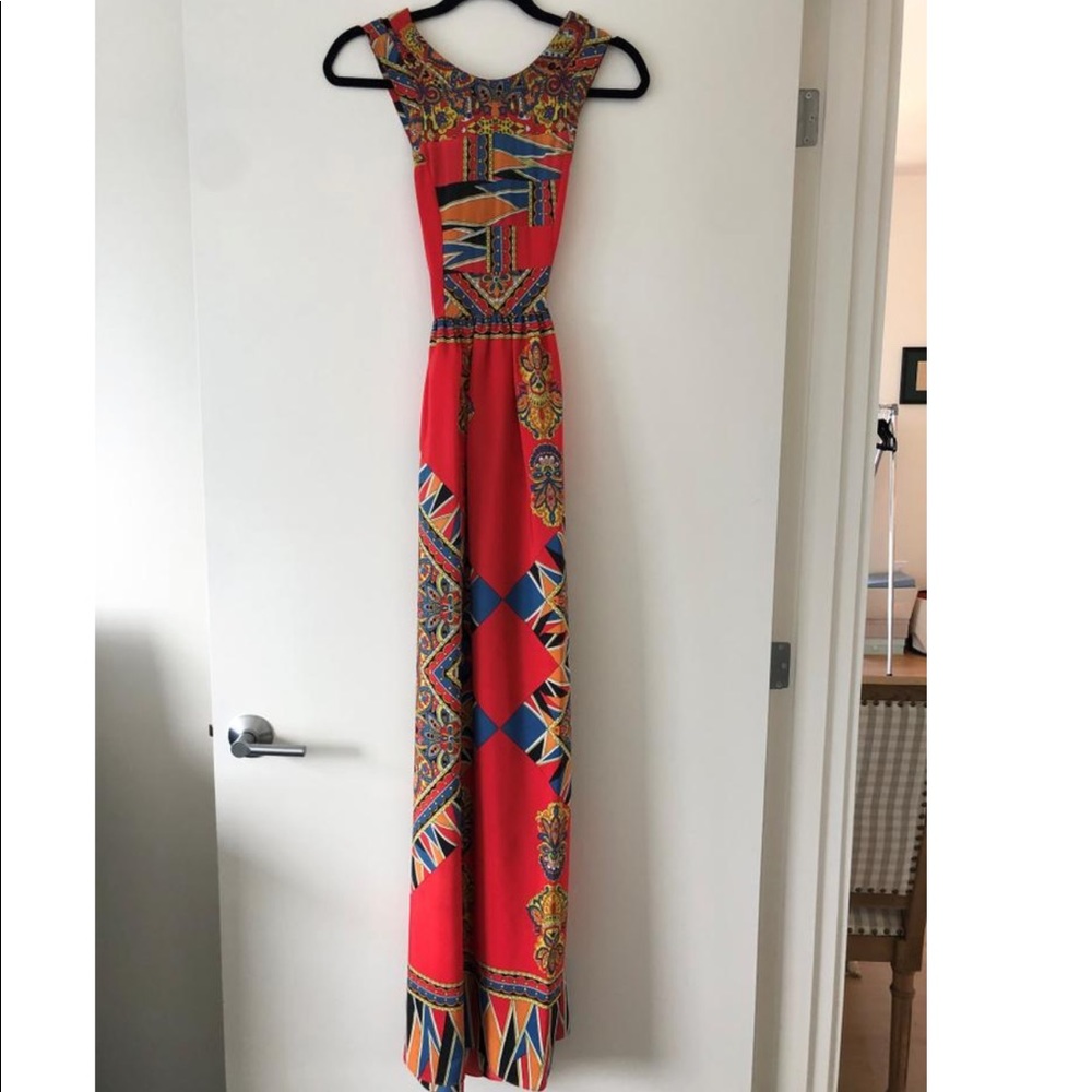 Lovers + Friends Long Formal Geometric Dress XS